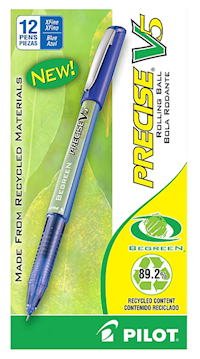 PENS, ROLLERBALL, PILOT V5, EXTRA FINE PRINT, BLUE INK, 12/CT MAIN
